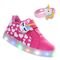 Tenis de Criança com Luz de Led Pisca Pisca Unicornio Pink Meninas Infantil   Pulseira - Marca Pemania