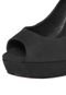 Peep Toe Couro Santa Lolla Meia-Pata Preto - Marca Santa Lolla