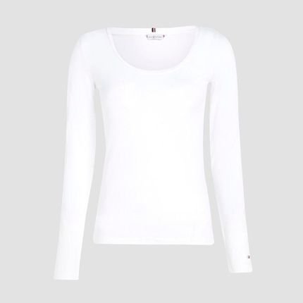 Camiseta Clássica Decote Scoop Tommy Hilfiger Off White - Marca Tommy Hilfiger
