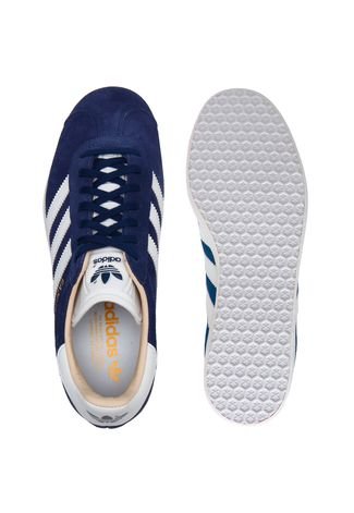 Tênis Couro adidas Originals Gazelle W Azul