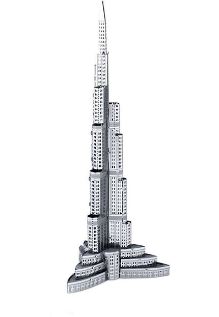 Mini Réplica de Montar Fascinations Burj Khalifa Prata - Marca Fascinations