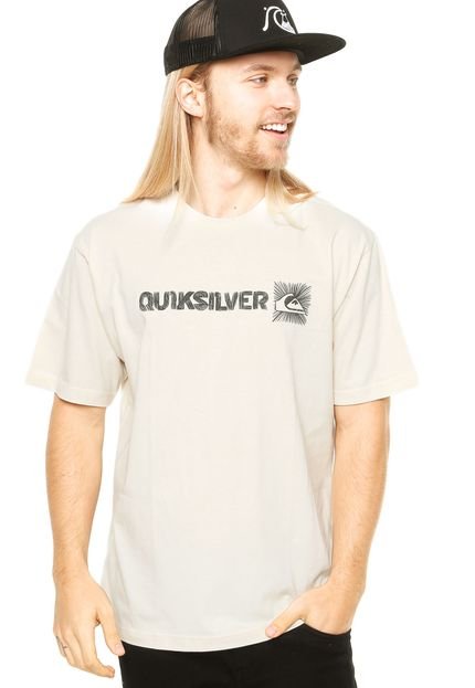 Camiseta Manga Curta Quiksilver Black Hole Bege - Marca Quiksilver