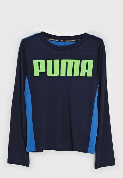 Blusa Puma Infantil Logo Azul-Marinho - Marca Puma