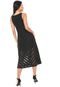 Vestido MOB Midi Listras Preto - Marca MOB