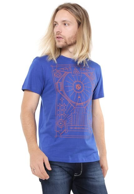 Camiseta Industrie Estampada Azul - Marca Industrie