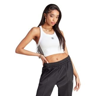 Adidas Originals Womens All Me 3-stripe Sports Bra - White