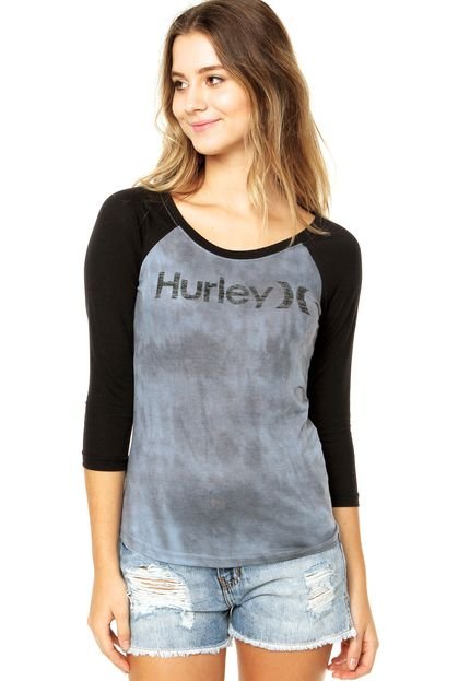 Camiseta Hurley Raglan One&Only Azul - Marca Hurley