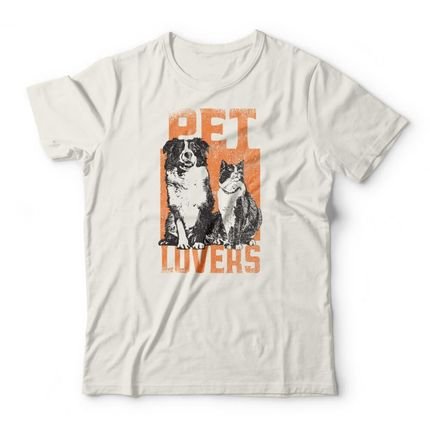 Camiseta Pet Lovers - Off White - Marca Studio Geek 