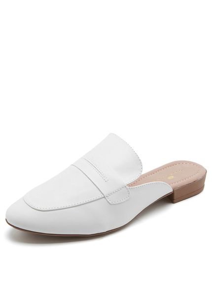 Mule Thelure Liso Branco - Marca Thelure