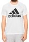 Camiseta adidas D2M Logo Branca - Marca adidas Performance