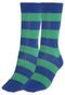 Meia Socks Co Large Stripes Azul/Verde - Marca Socks Co