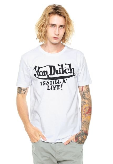 Camiseta Von Dutch  Is Still A Live Branc Branca - Marca Von Dutch 