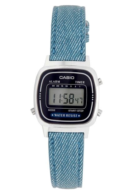 Relógio Casio LA670WL-2A2DF Prata/Azul - Marca Casio
