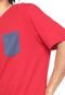 Camiseta Naxos Manga Curta Bolso Vermelha - Marca Naxos