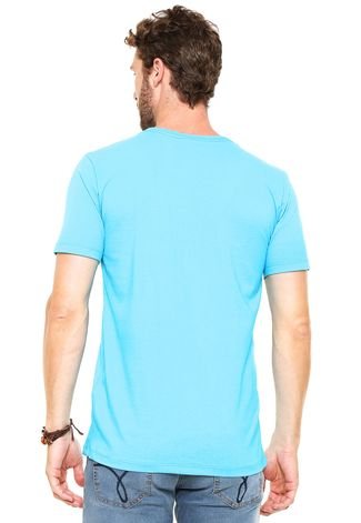Camiseta Polo Wear Bordado Azul