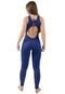 Macacão 4 Estações Sem Bojo Feminino Academia Fitness Liso Azul Royal - Marca 4 Estações