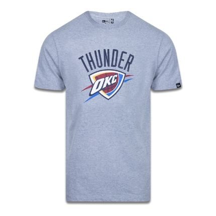 Camiseta New Era Regular Oklahoma City Thunder Mescla Cinza - Marca New Era