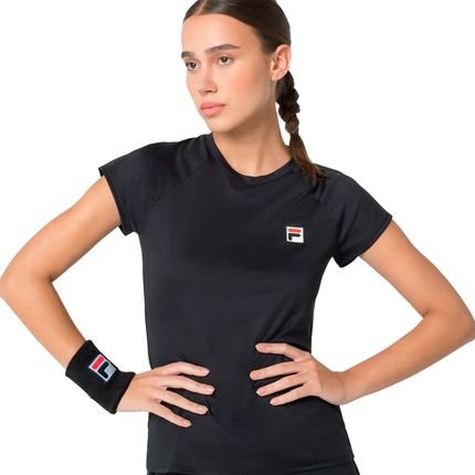 Camiseta Fila Tennis Basic Feminina Preto - Marca Fila