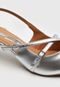 Scarpin Slingback Vizzano Metalizado Prata - Marca Vizzano