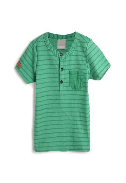 Camiseta Carinhoso Menino Bordada Verde - Marca Carinhoso