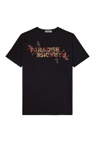 Camiseta Silk Paradise Reversa Preto