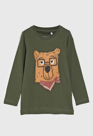 Camiseta Name It Urso Verde
