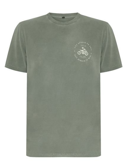 Camiseta John John Masculina Regular Not Afraid Stoned Cinza Escuro - Marca John John