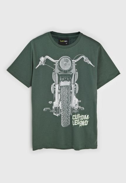 Camiseta Lemon Infantil Moto Verde - Marca Lemon