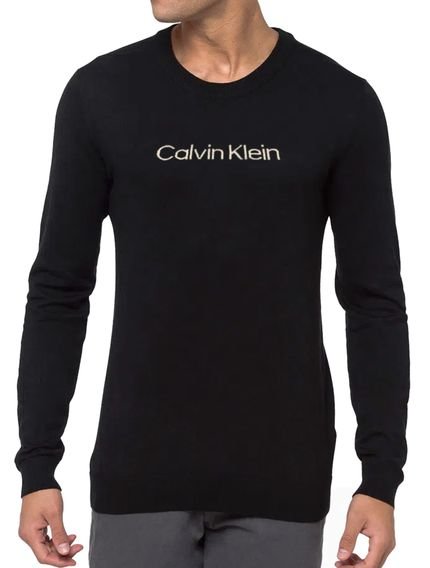 Suéter Calvin Klein Masculino Tricot Institutional Preto - Marca Calvin Klein