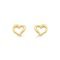 Brinco Coração em Prata 925 com Banho de Ouro Amarelo 18k - Marca Jolie
