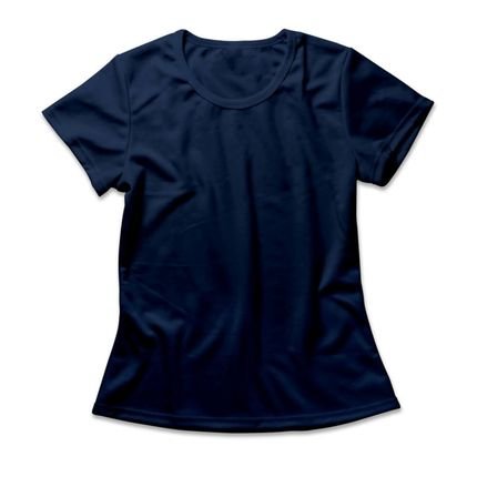 Camiseta Feminina Básica Azul Marinho - Azul Marinho - Marca Studio Geek 