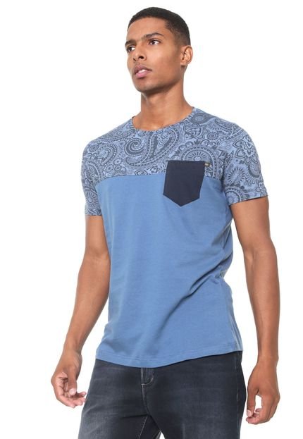 Camiseta Sideway Estampada Azul - Marca Sideway