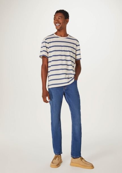Calça Masculina Slim Em Jeans De Moletom - Marca Hering