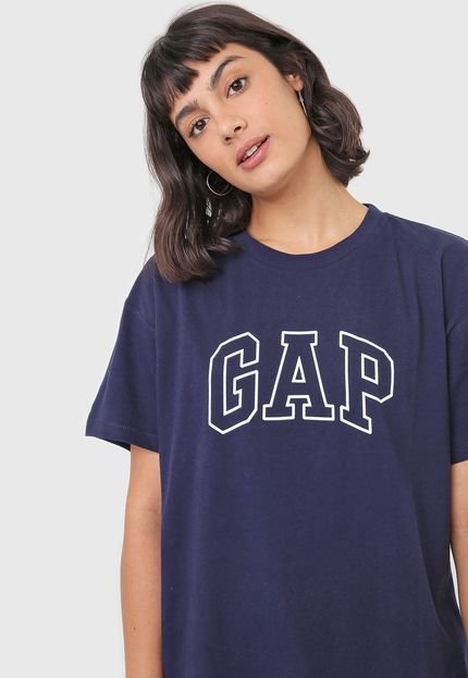 Camiseta GAP Ampla Logo Azul-Marinho - Marca GAP