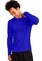 Camiseta Proteção Solar Uv5  Manga Longa – Slim Fitness Azul Royal - Marca Slim Fitness