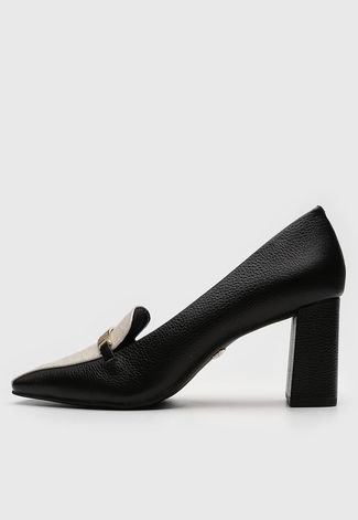 Scarpin Jorge Bischoff Croco Preto