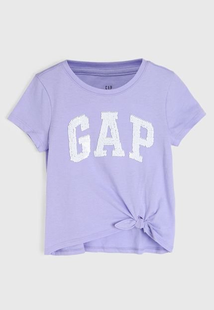 Camiseta Infantil GAP Logo Lilás - Marca GAP