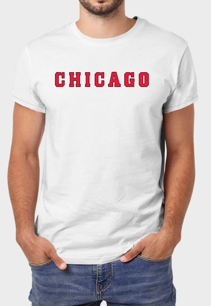 Camiseta Masculina Branca Chicago Algodão Premium Benellys - Marca Benellys