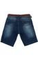 Bermuda Jeans Tradicional Menino c/ cinto 10 ao 16 Azul Azul - Marca Crawling