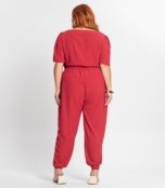 Calça Jogger Feminina Plus Size Secret Glam Vermelho - Marca Secret Glam