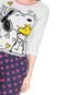 Pijama Snoopy Estampado Branco - Marca Snoopy