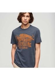 Camiseta Para Hombre Terrain Striped Logo Superdry