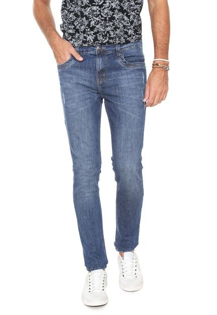Calça Jeans Hering Slim Desfiada Azul - Marca Hering