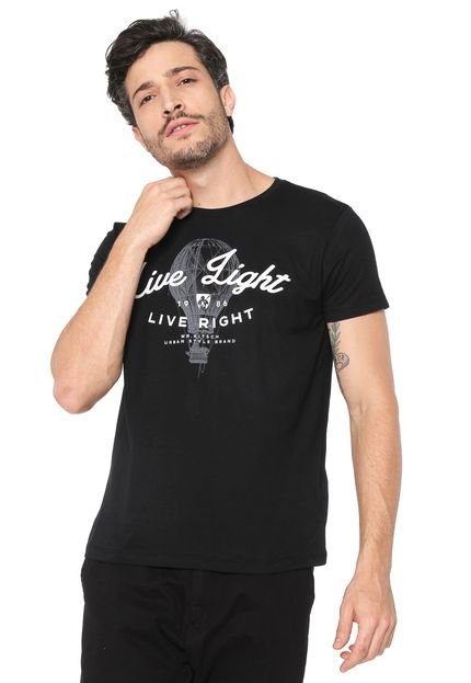 Camiseta Mr Kitsch Live Light 1986 Preta - Marca MR. KITSCH