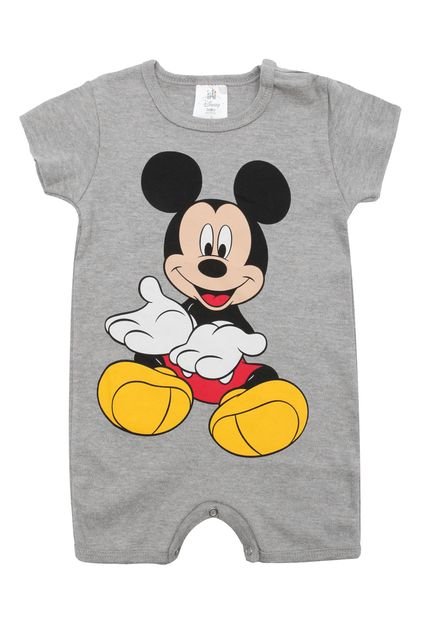Macacão Marlan Baby Menino Mickey Mouse Cinza - Marca Marlan Baby
