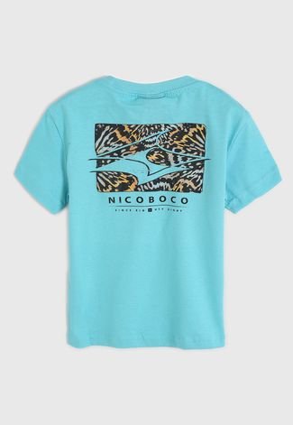 Camiseta Nicoboco Infantil Logo Azul