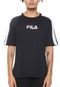 Camiseta Fila Faixa Ombro Preta - Marca Fila