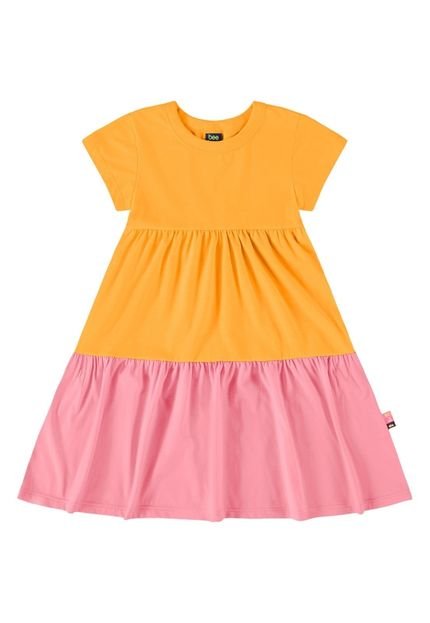 Vestido Infantil em Meia Malha Bee Loop Amarelo - Marca Bee Loop