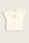 Camiseta Infantil Calvin Klein Kids Crop Off-White - Marca Calvin Klein Kids