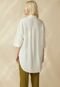 Camisa Inspira Sustentável Ampla LENZING™ Modal com Linho Off-White - Marca Inspira
